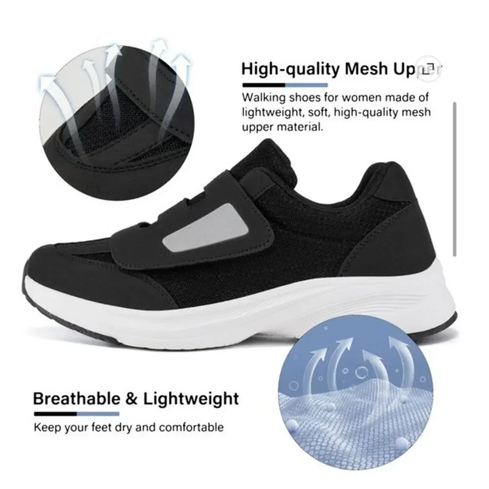 BRAND NEW ~ Women's Black & White Breathable Running Sneakers Shoes ~ 10
